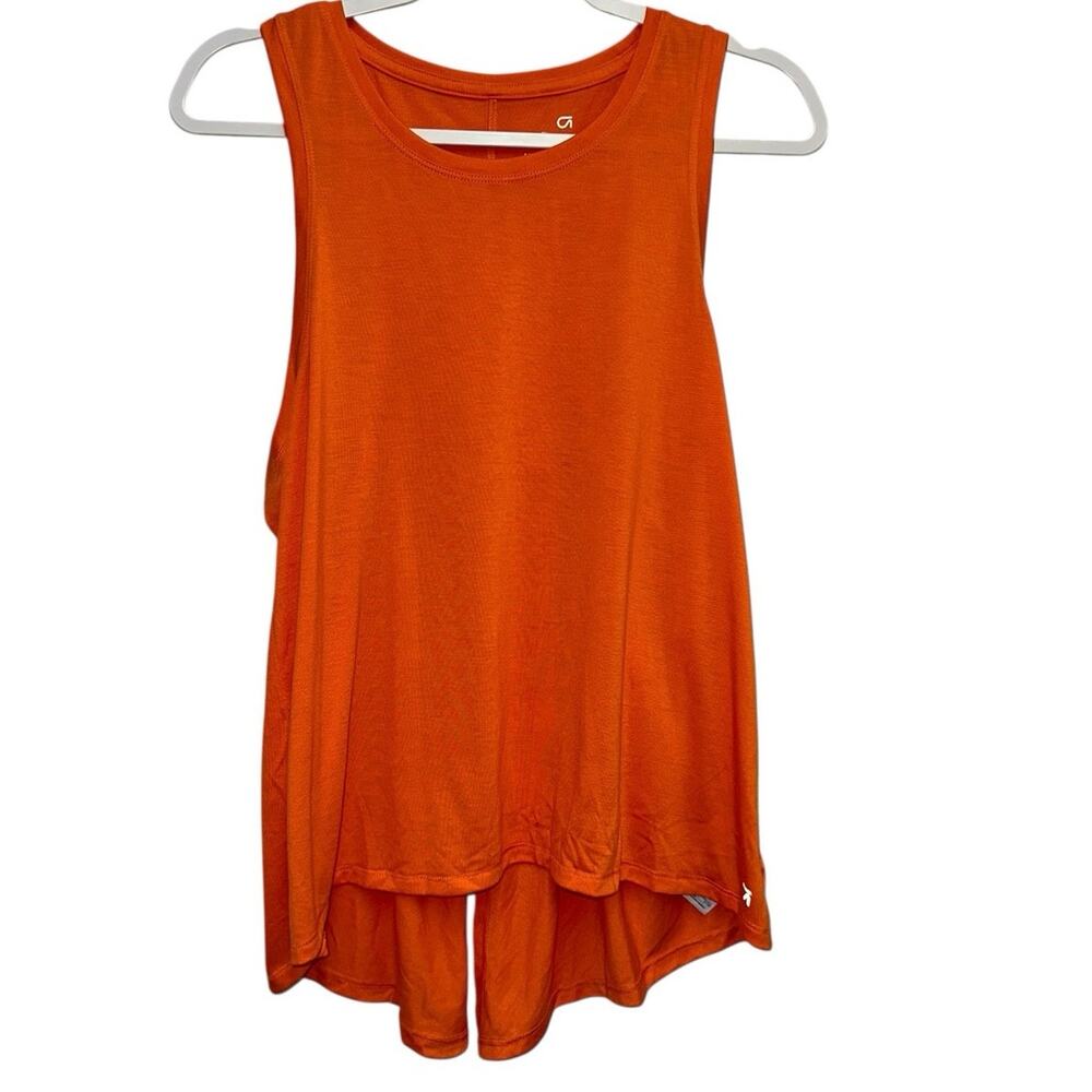 GapFit Orange High Low Tank Top Medium Athletic Workout Flowy Sleeveless